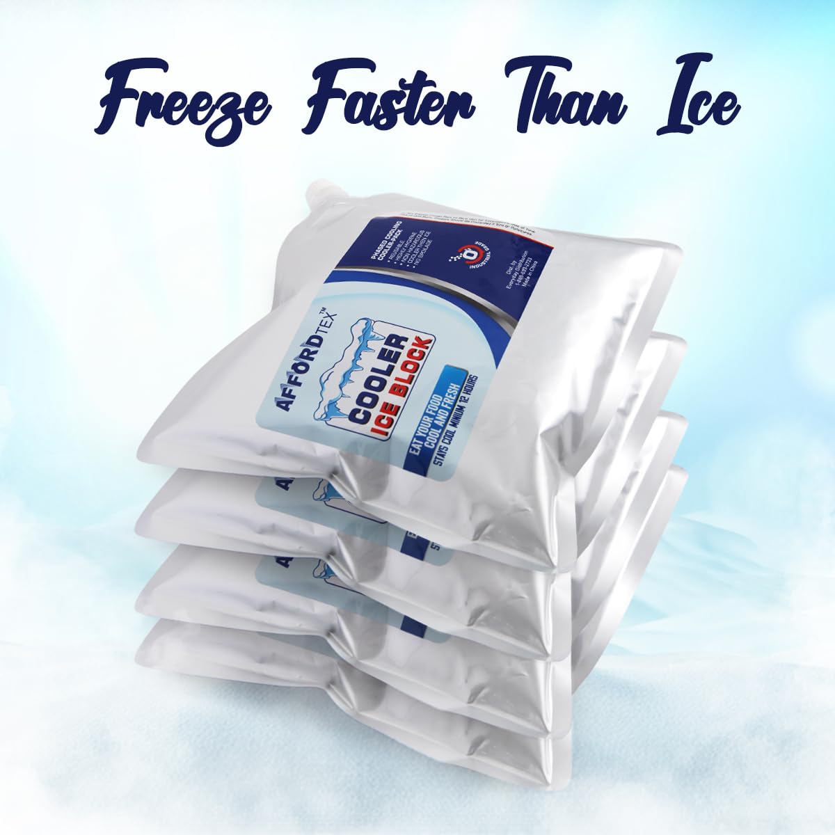 Ice Packs for Cooler, 4 Reusable Ice for Coolers,10 inches x 10 Inches Each,Long Lasting ice for ice Chest, and Lunch Box,A Must for All Outdoor Activity Keep Your Food Fresh