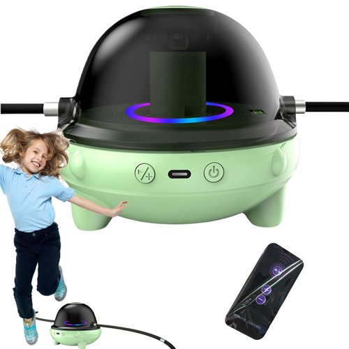 Electric Jump Rope Machine - Adjustable Music Skipping Counter,Indoor and Remote Control Rope Skipping Jumping Rope Machine with Large Screen for Training