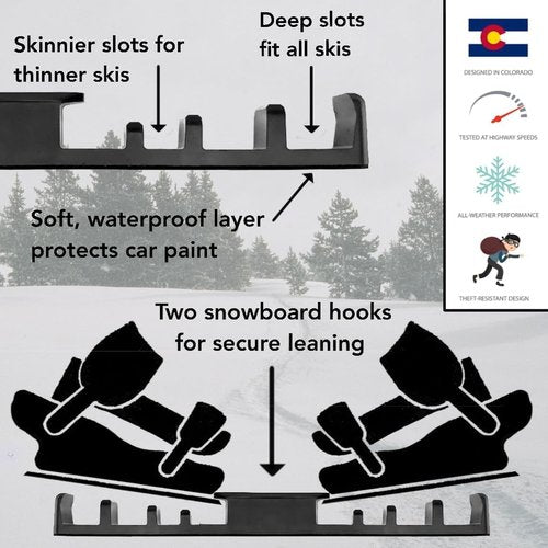 SnoStrip Adhesive Protective Ski & Snowboard Vehicle Mount (Adhesive)