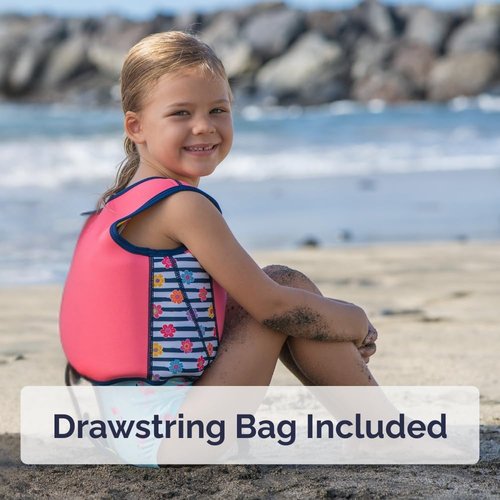 Limmys Premium Kids Swim Vest - Toddler Swim Jacket and Buoyancy Swimming Aid - Modern Design Swimming Vest for Boys, Girls and Babies - Drawstring Bag Included