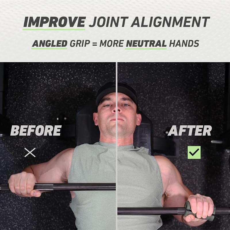 N-Gage Grips PRO Angled Barbell Grips for Strength Training – Variation: Pro (Larger Grips)
