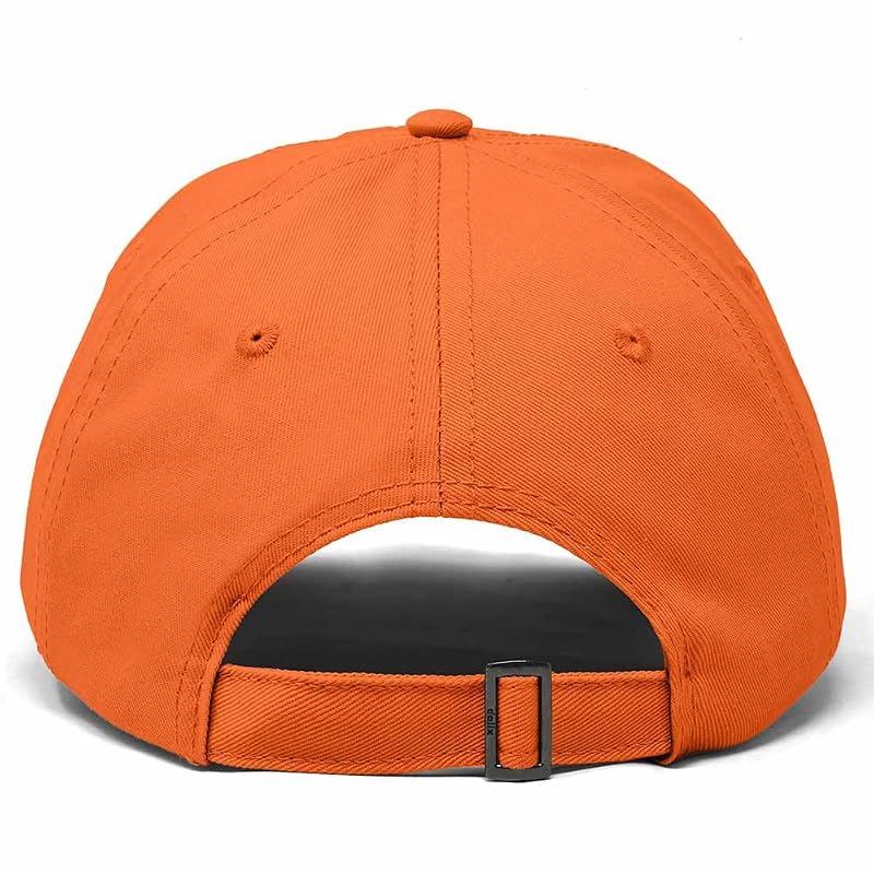 DALIX Salty Embroidered Cotton Baseball Cap - Adjustable One Size, Orange Variation