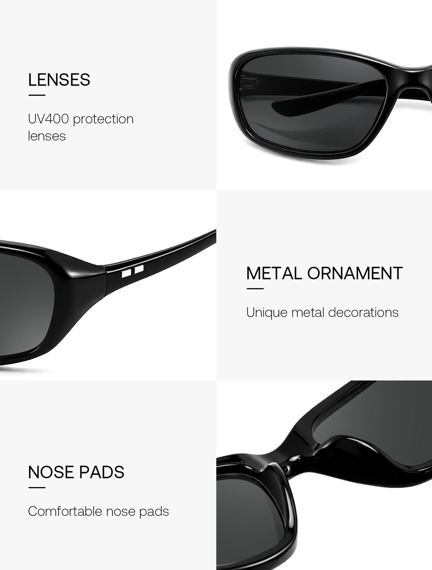 FEISEDY Retro Oval Sunglasses for Women Men Chic Cat Eye Y2K Designer UV400 Sun Glasses B0407