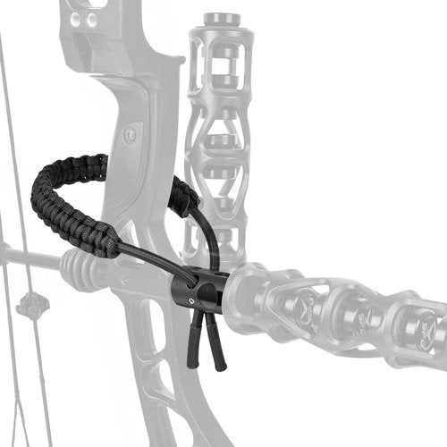 SPG Archery Bow Wrist Sling - Bow Wrist Strap with Stabilizer Quick Disconnect, Compound Bow Wrist Sling Adjustable Bow Strap for Recurve Compound Bow Hunting Targeting Accessories (Black)