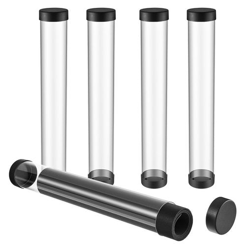 Barydat 4 Pcs Playmat Tube Round TCG Artwork Tube 16.14 Inch Playmat Case for Card Game Storage Toy Card Play Mat Clear Play Mat Tubes for TCG Gaming, Easy in and Out Design