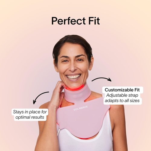 Solawave Red Light Therapy Mask for Neck & Chest | Red Light & Near Infrared Light Device for Décolleté | Rejuvenates the Skin, Smooths Look of Fine Lines & Wrinkles | Anti-Aging Skincare at Home