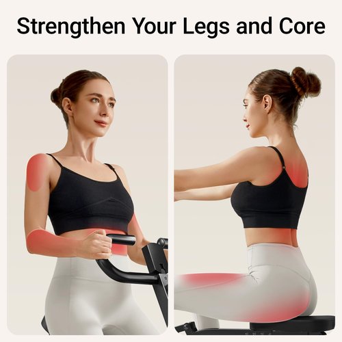 UMAY Squat Machine with Phone Holder, Foldable Exercise Equipment for Home, Squat Rowing Machine with 3 High-Strength Resistance Band, Squat Assist Trainer for Arm, Glute & Leg Workout (Black)