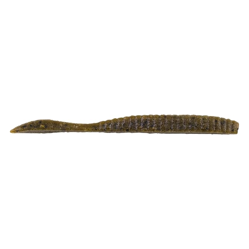 Berkley PowerBait MaxScent Flat Worm – Green Pumpkin 3.6"
