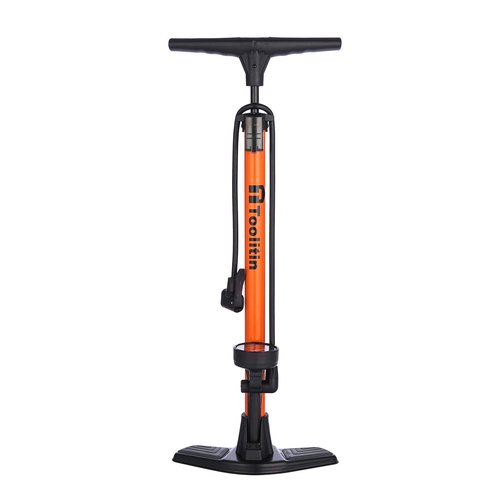 TOOLITIN Floor Bicycle Pump with Gauge,160 Psi High Pressure,Bike Pump Compatible with Presta and Schrader Valve,Bike Tire Pump for Road Bike,MTB,Hybrid,Balls