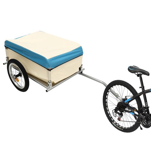 Bike Cargo Trailer, Multi-Purpose Foldable Transportation Storage Cart,Heavy-Duty Bicycle Wagon Cart,110.23lbs Load Capacity for Camping,Moving Houses,Grocery Shopping