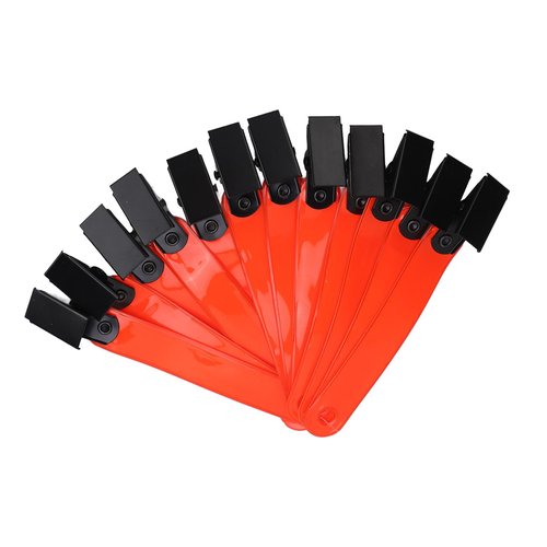 SUNGOOYUE High Visibility Reflective Trail Markers Clips for Outdoor Hiking 12PCS (Orange)