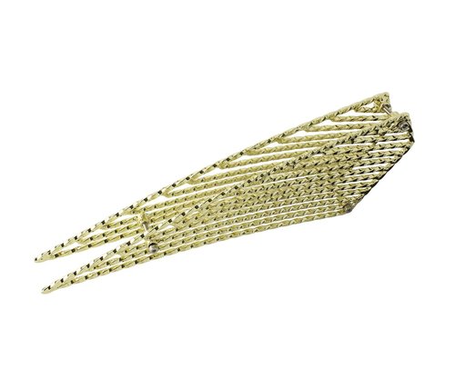 Square Twisted Frame Insert for 20" Lowrider Bike Frames, Gold