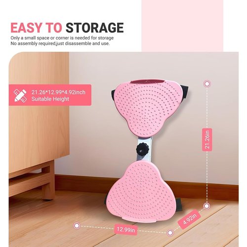 Flexforge Pilates Twister, FlexForge Core Trainer, Waist Reformer Set, Flex Forge Pilates Twister - Silent Train, 300lbs Capacity, Non-Slip Twist Board, 360° Rotating Fitness Board for Unisex (Digital Display-Pink)