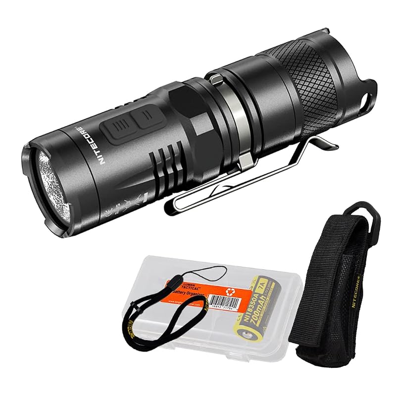 Nitecore MT10C 920 Lumen Tactical Flashlight with Red Light, 3.6" Aluminum Body