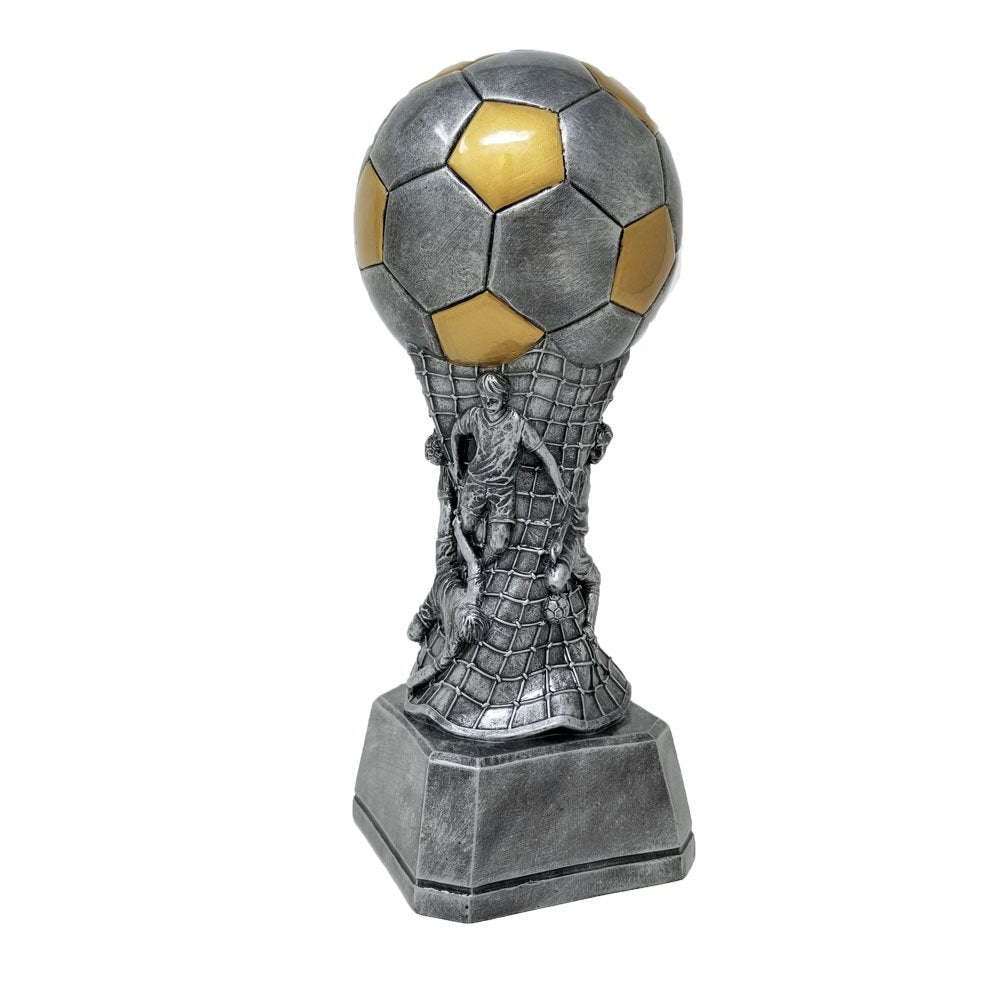 Decade Awards Soccer Trophy, Team Tower - Soccer Award for Playoffs, Tournaments and Championships - Engraved Plate on Request (9 Inch Tall)