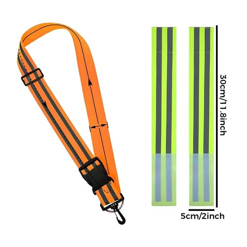Reflective Sash High Visibility Reflective Belt Safety Reflective Running Gear Adjustable Running Belts Night Dog Walking Gear Biking Accessories for Walking Cycling at Night