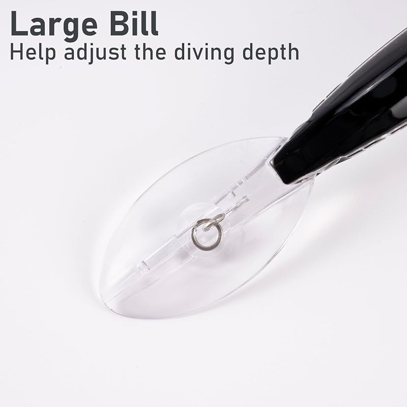 Dr.Fish 3 Pack Deep Diving Minnow Jerkbait Lures - 13ft, Clown Color, Saltwater & Freshwater