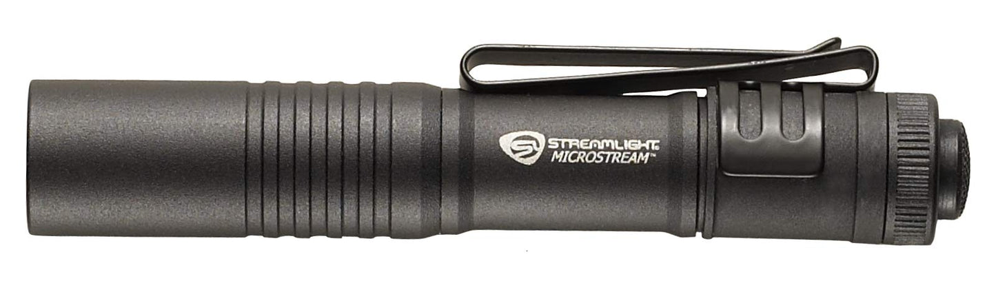 Streamlight 66318 MicroStream 45-Lumen Everyday Carry Pocket Flashlight with AAA Alkaline Battery, Black