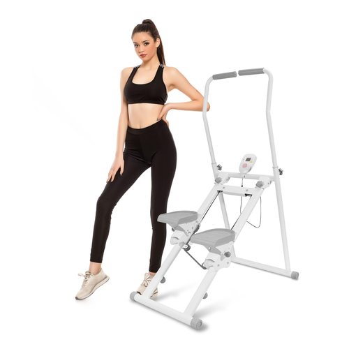 Stair Stepper for Home Gym, Folding Vertical Climber Cardio Exercise Machine,Stair Climber for Full Body Workout with Adjustable Handlebar for Women & Men