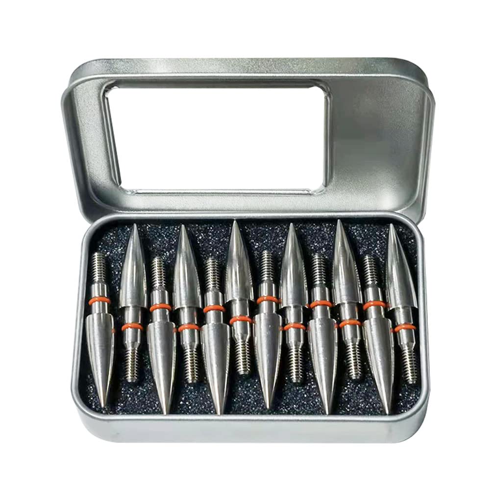 Field Points arrowheads 125 Grains Archery Field Points, 5/16" Stainless Steel Screw in Archery Field Tips and Broadheads (1 Dozen 12 PCS)