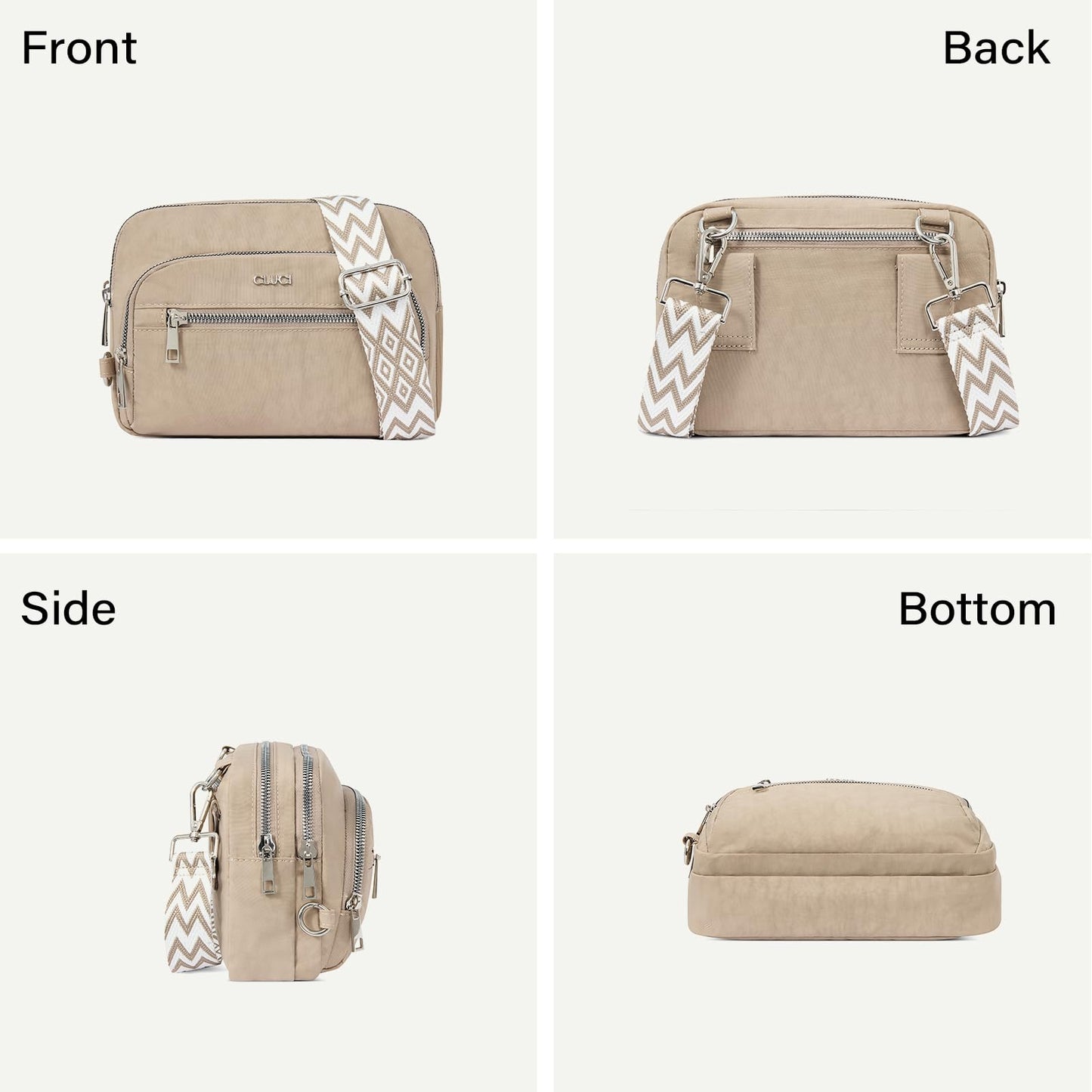CLUCI Anti Theft Crossbody Bags for Women Travel Small Crossbody Bag Purses for Women RFID Nylon Belt Bag