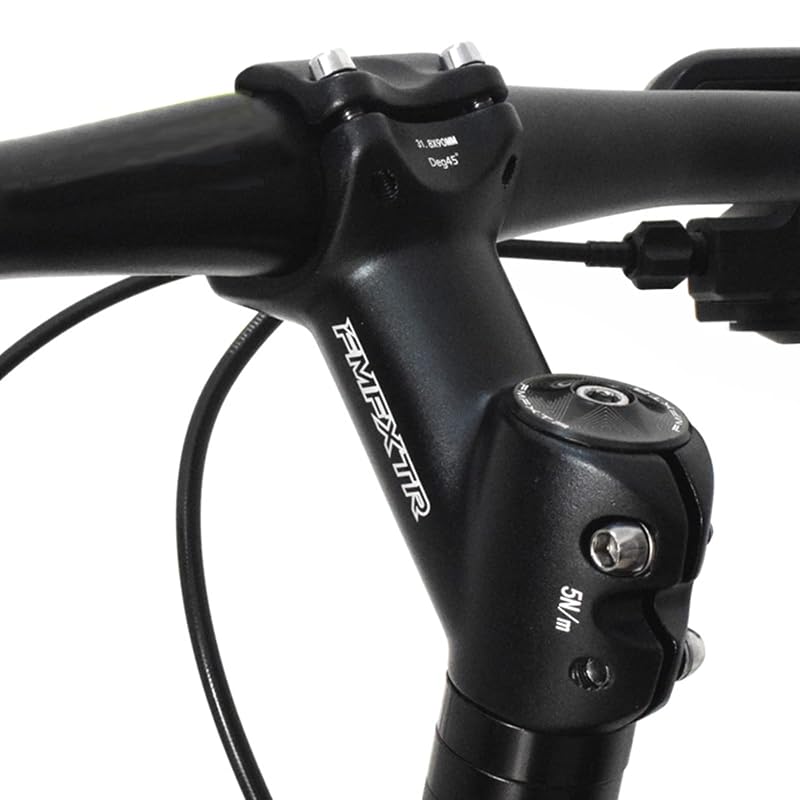 45 Degree 31.8mm Handlebar Stem 90mm Aluminum MTB Stem for 28.6mm Front Fork