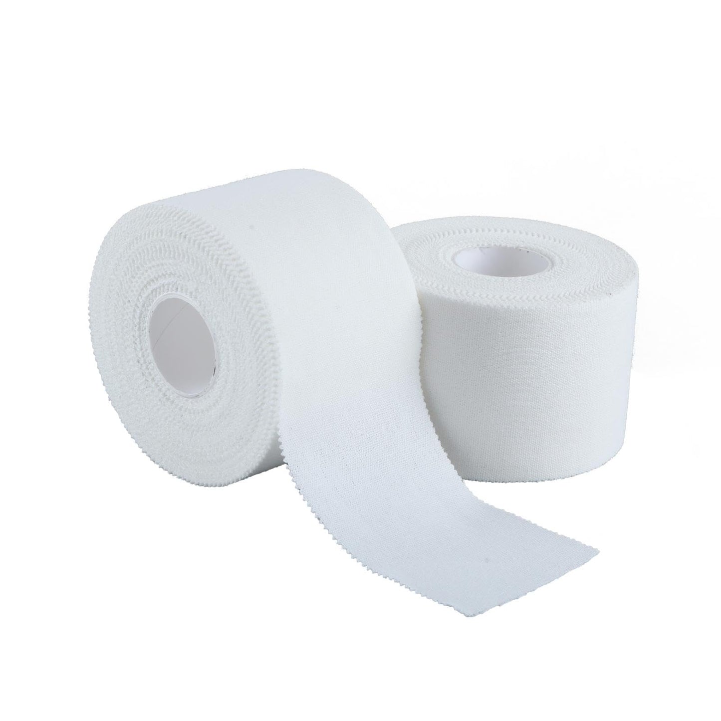 popbob (2 Pack) White Athletic Sports Tape 2 Inch x 15 Yards, Very Strong Adhesive and Hypoallergenic Breathable Cotton Sports Tape for Bats, Tennis and Boxing