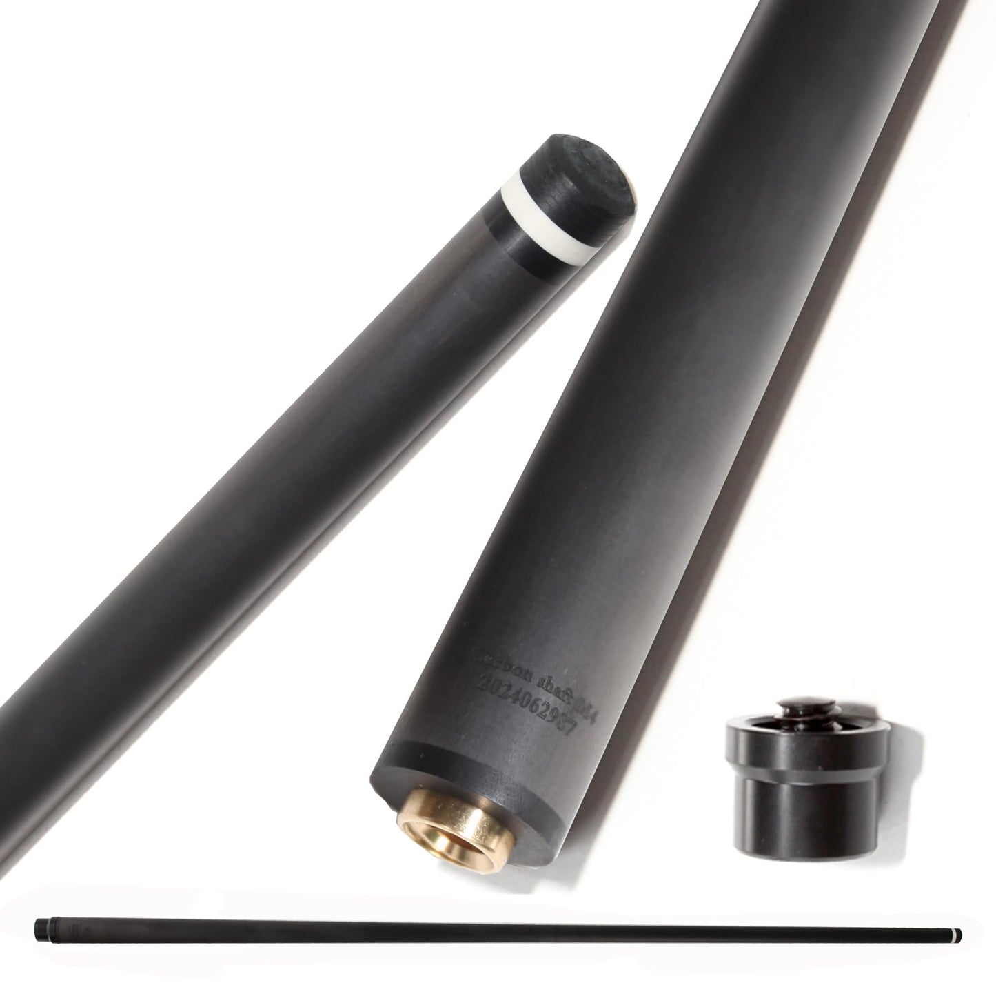 100% Carbon Fiber Black Technology Shaft of Pool Cue Front Part for Billiard Play/Break/Snooker Cue Shaft with Foam (Radial Pin, 9.5 * 21.4 * 745)