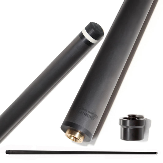 100% Carbon Fiber Black Technology Shaft of Pool Cue Front Part for Billiard Play/Break/Snooker Cue Shaft with Foam (Radial Pin, 9.5 * 21.4 * 745)