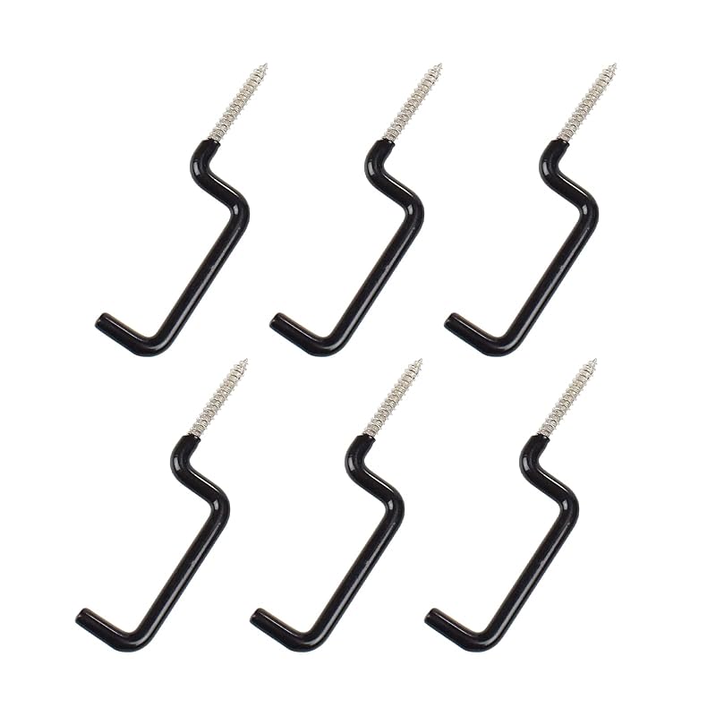 Archery Bow Hook Set 6pcs Real Tree Steel Hangers Outdoor Gear Holder Black