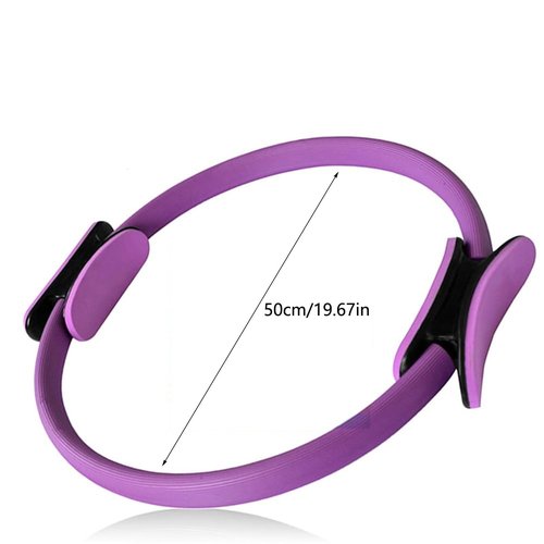 Yoga Sets for Women Pilates at Home Equipment Pilates Magic Ring Booty Bands for Working Out Glutes Yoga Ball 25cm Figure 8 Resistance Band Yoga Bands for Stretching (Purple)