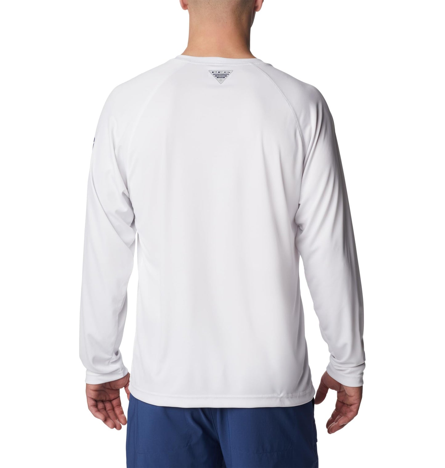 Columbia Men's PFG Terminal Tackle Long Sleeve Fishing Shirt, White/Nightshade Logo, 5X