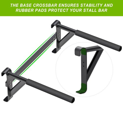 Lifeswell Dip Bar Attachment for Swedish Ladder, Non-Slip Adjustable Grip Handles, Dip Station for Strength Training, 250 lbs Capacity