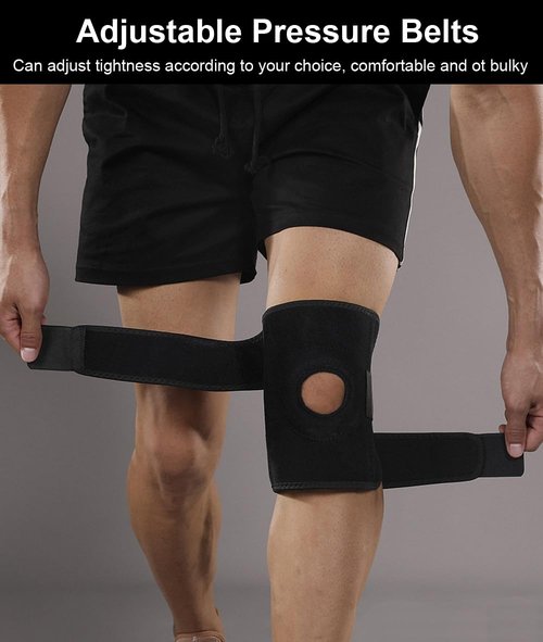 Knee Brace for Women Men with Side Stabilizers, 2 Pack Knee Braces for Knee Pain ACL MCL Arthritis Joint Pain Relief, Adjustable Compression Sleeve Patellar Tendon Support Strap