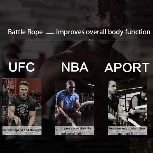 HayWHNKN 1.5''x50ft Battle Rope Heavy Battle Exercise Training Rope Dacron for Strength Training