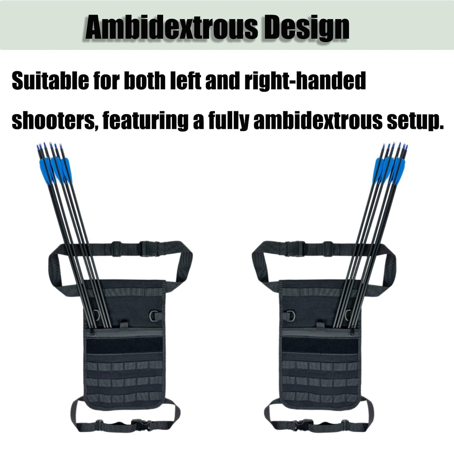 Otomitake Archery Hip Quiver Arrow Quiver 1000D Fabric Field Quiver Arrow Holder Bow Crossbow Quivers Waterproof Zipper Pocket and Waist Belt for Compound and Recurve Bow Hunting and Target Practice