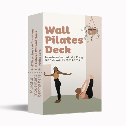 Wall Pilates Workout Cards for Women – 76 Illustrated Pilates Exercise Cards for Home Fitness | Daily Low-Impact Workouts | 67 Wall Pilates Moves + 8 Routines + 1 Guide | No Equipment Needed