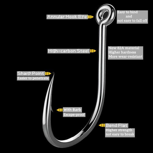 Freshwater Saltwater Fish Hooks Bulk Fishing Hooks Set Worm Catfish Hooks Fish Gear Equipment Supplies(400 PCS)