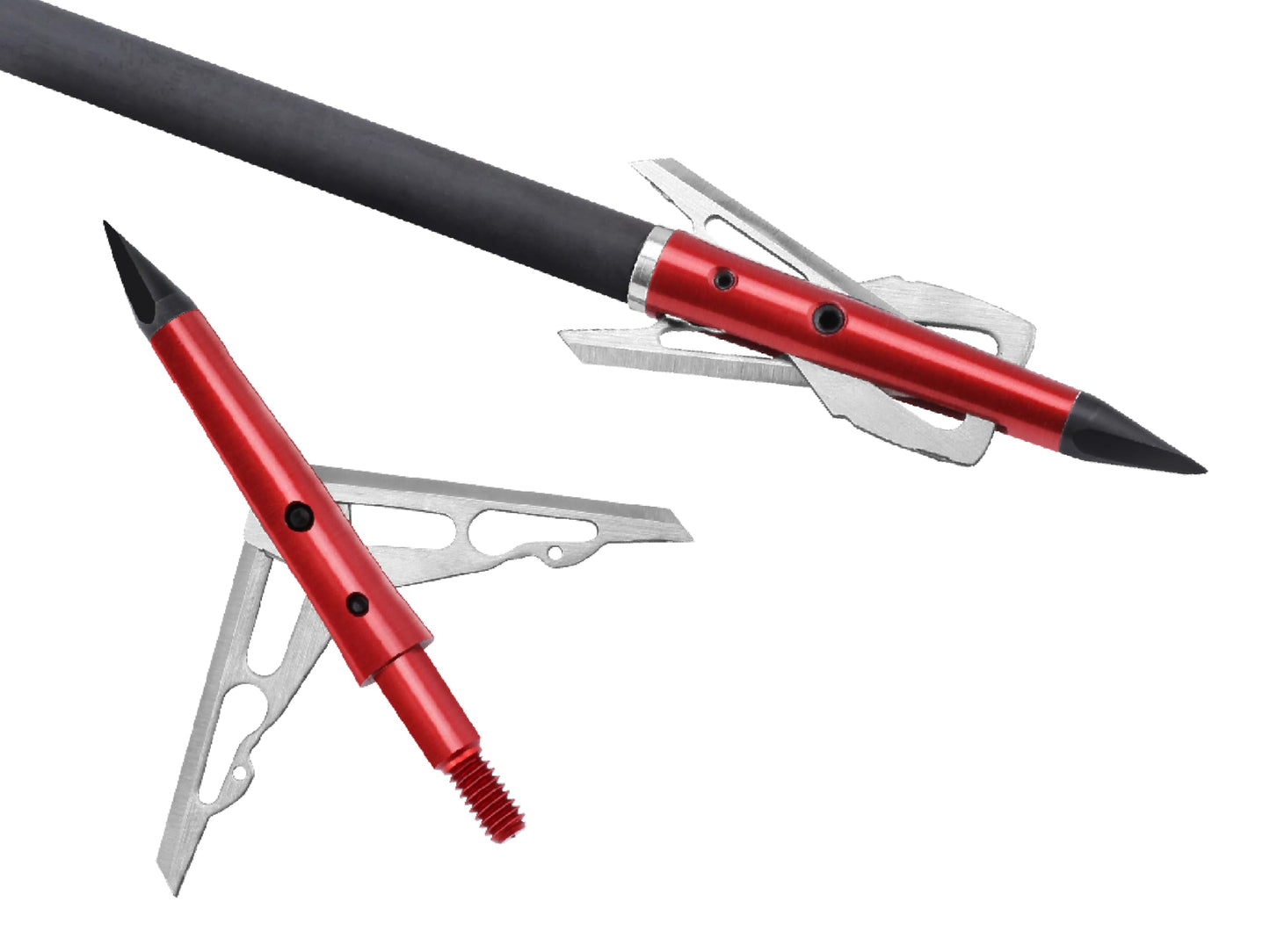 DEEPOWER 20 inch Crossbow Bolts with 7.2mm Lighted Nocks and 2 Blade Mechanical Broadheads Carbon Arrows for Hunting and Pratice