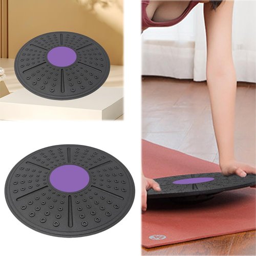 Wobble Balance Board Adults Stability Trainer Exercise Rocking Board for Standing Desk Portable Non-Slip Yoga Portable Balance Board Physical Therapy Purple 1PC