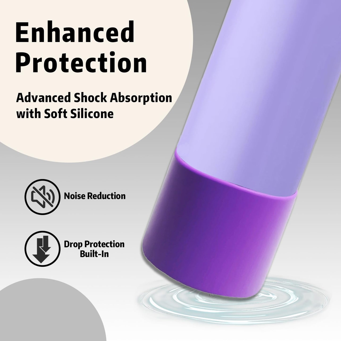ALLVANA Silicone Water Bottle Boot for Owala 24 oz, Anti-Slip Protective Sleeve for Owala FreeSip, Twist & Flip Stainless Steel Water Bottle, Protective Bottom Base Cover