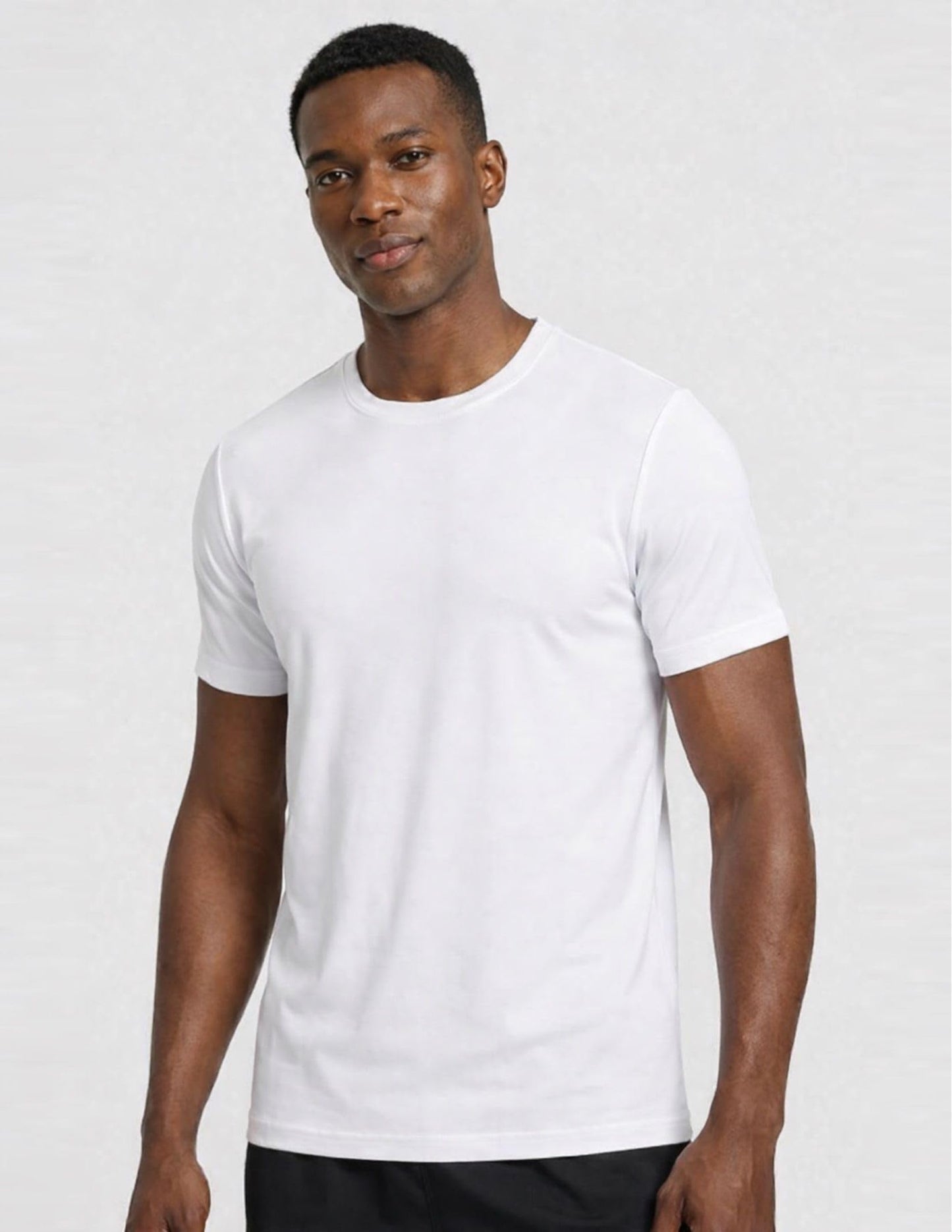 5 Pack Men’s Active Quick Dry Crew Neck T Shirts | Athletic Running Gym Workout Short Sleeve Tee Tops Bulk (Set 15, 3X-Large) Black/White