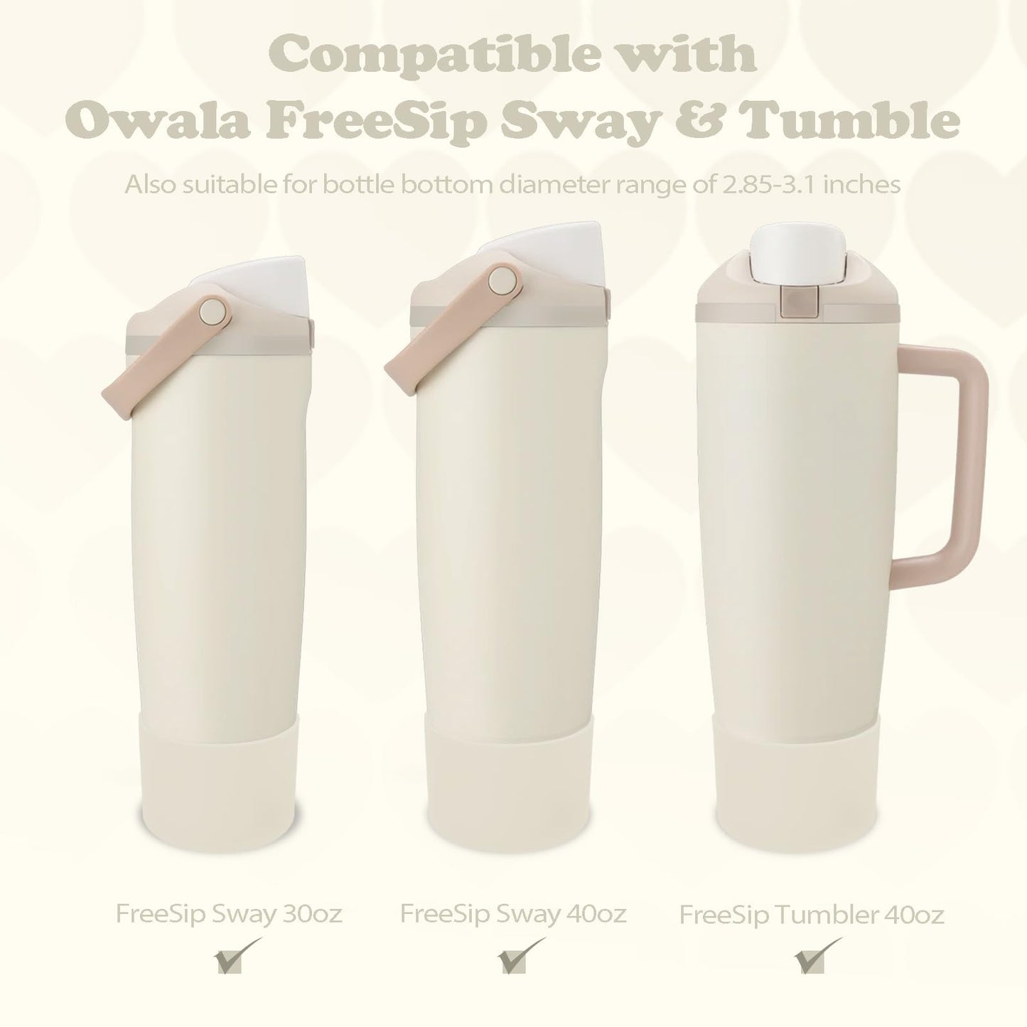 Kaitiaki Silicone Boot for Owala 30oz & 40oz FreeSip Sway Bottles & Tumblers - Non-Slip, Scratch-Resistant, Stability Enhancer, Available in 12 Colors (Lightly Toasted)