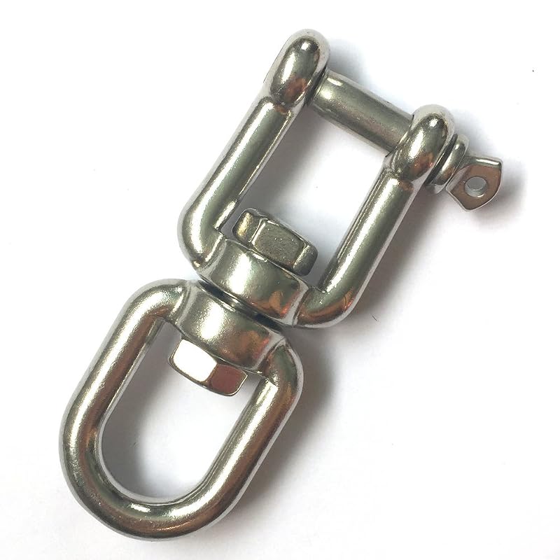 Marine Stainless Steel 316 Jaw & Eye Swivel Ring 1/4"–1/2" — Variation: 3/8 inch