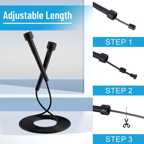 Vyndicca 10 Pack Jump Ropes for Kids, PVC Skipping Rope with Plastic Handles, Adjustable Jumping Ropes, Lightweight Speed Rope for Women Men Outdoor Fitness Exercise Training Racing, 5 Colors