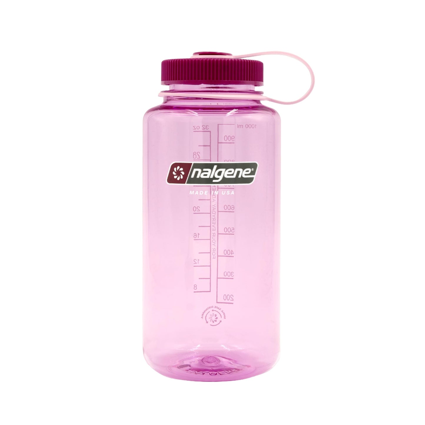 Nalgene 32 oz Wide Mouth Water Bottle | BPA-Free, Durable & Leak Proof, Lightweight Bottle for Hiking & Gym, Work & Travel, Cosmo
