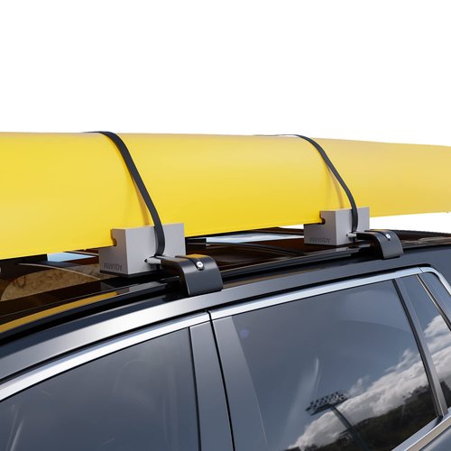 AQUARM Deluxe Canoe Foam Blocks for Roof Universal Canoe Carrier Kit Soft Canoe Pads Car Top Roof Racks Foam Pads with Tie-Downs, 6 inch
