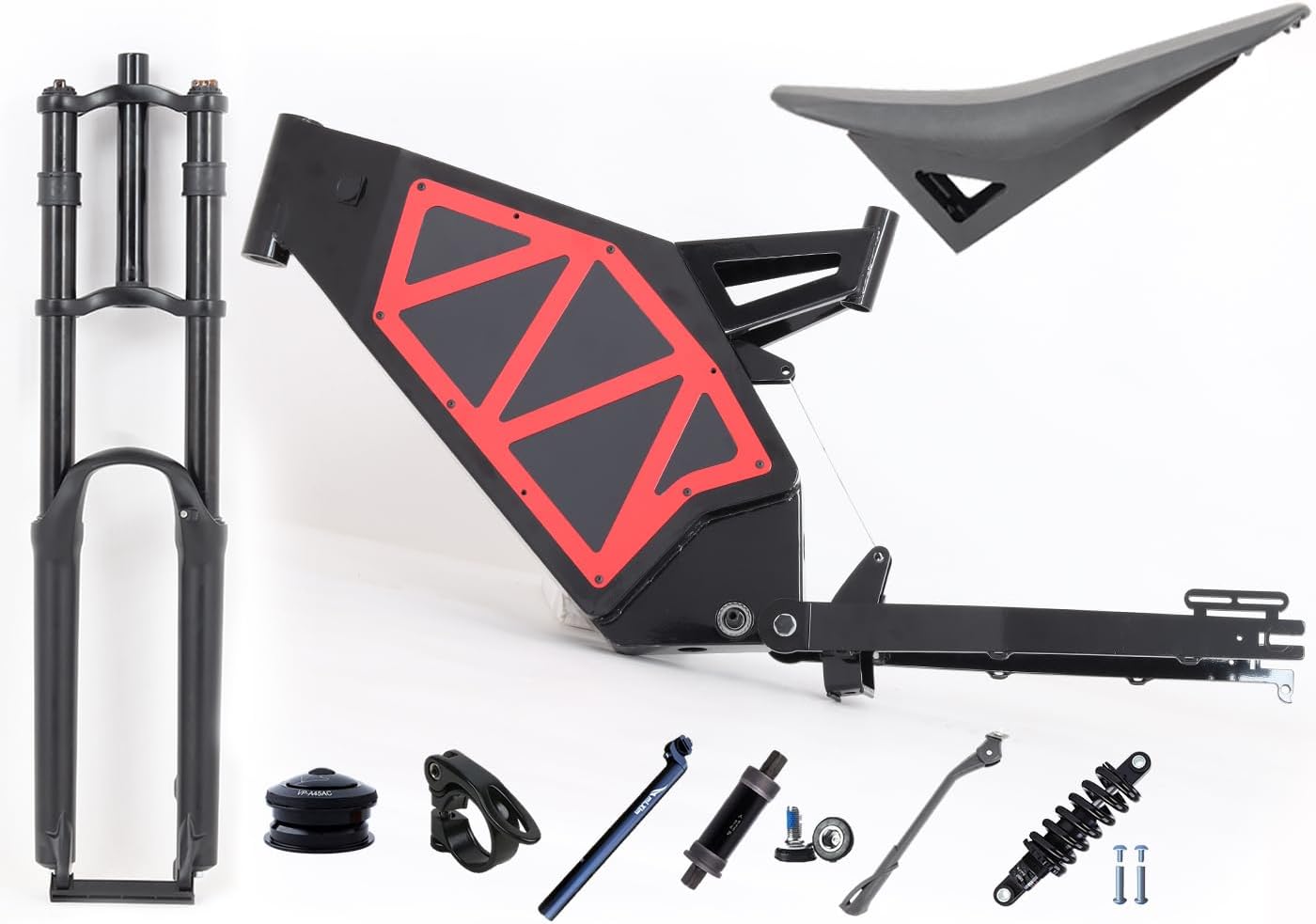KEYU F1 Enduro ebike Frame Super Design Bicycle Frame with Battery Box for Full Bikes Motorcycle seat Frame Enduro ebike Frame kit