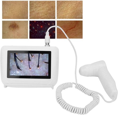 Skin Diagnosis Hair Analyzer, 5 Inch Screen Digital Skin Diagnosis Scanner System, Skin Hair Blackhead Scalp Detector Skin Hair Scalp Detector