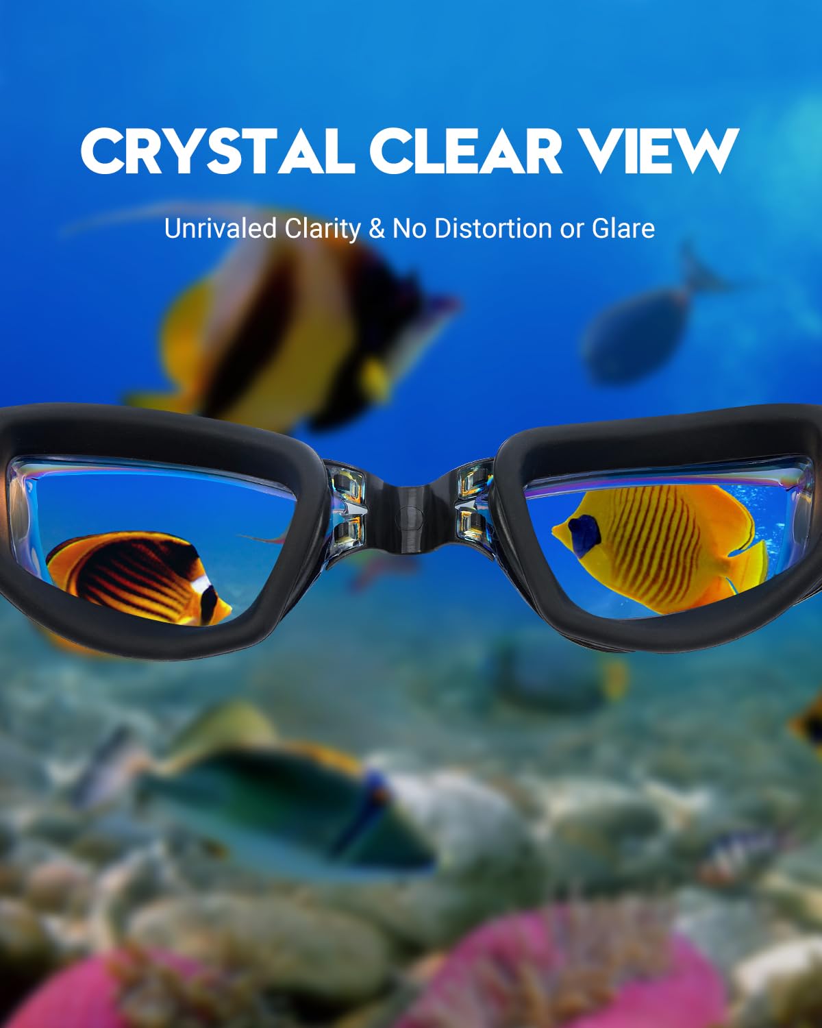 Vorshape 2 Pack Swim Goggles Adult, Anti-Fog UV Protection Leak-Proof Pool Swimming Gogglesfor Men Women﻿